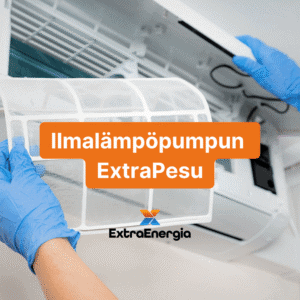 Ilmalämpöpumpun Extrapesu ja puhdistus ExtraEnergialta